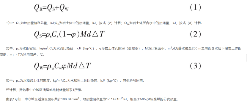 濰坊市中心城區(qū)淺層地?zé)崮苜Y源評價(jià)-地大熱能